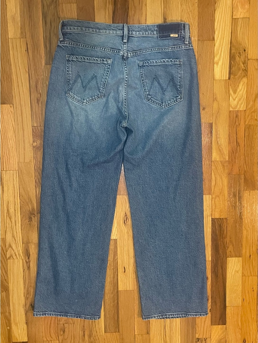 Mother Lil Dodger Sneak Wide Leg Jeans In Strike A Pose 29 - Picture 5 of 10